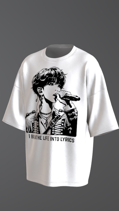 🎤 I Breathe Life Into Lyrics – Oversized Singer Tee